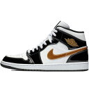 NIKE ナイキ AIR JORDAN 1 MID PATENT 'BLACK GOLD' エア ジョーダン 1 ミッド パテント 'ブラック ゴールド' メン