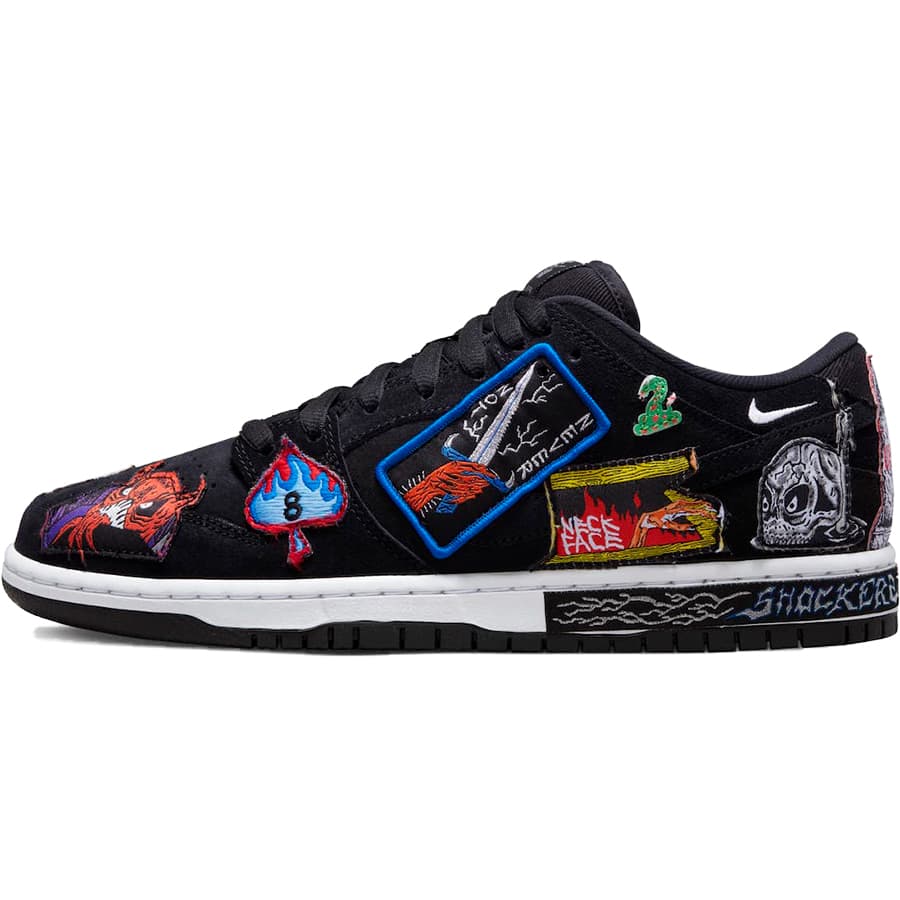 NIKE ナイキ NECKFACE X DUNK LOW PRO SB 'BLACK' ネックフェイス × ダンク ロー プロ QS SB 'ブラック' メンズ レディース スニーカー BLACK/WHITE/MULTI-COLOR DQ4488-001【限定モデル】