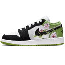 NIKE ナイキ AIR JORDAN 1 LOW SE GS 'FLORAL' キッズサイズモデル エア ジョーダン 1 ロー SE "フローラル" メンズ レディース スニーカー WHITE/BLACK/ALTITUDE GREEN/LAVENDER MIST/VIVID GREEN/GYM RED DQ8389-100