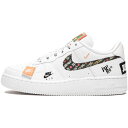 NIKE ナイキ GS AIR FORCE 1 `07 PREMIUM JUST DO IT PACK キッズサイズモデル エアフォースワン プレミアム ジャスト ドゥ イット パック キッズ レディース スニーカー WHITE/WHITE-BLACK-TOTAL ORANGE AO3977-100【海外展開 日本未入荷】