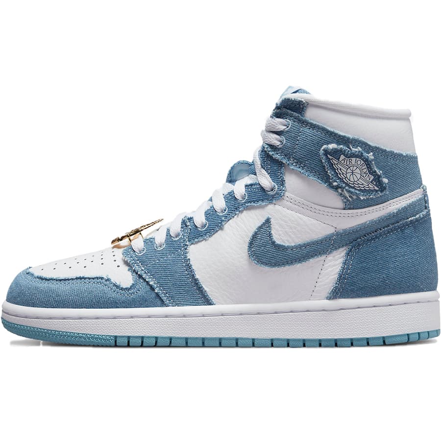 NIKE ナイキ WMNS AIR JORDAN 1 RETRO HIGH OG 039 DENIM 039 ウィメンズサイズモデル エアジョーダン1 レトロ ハイ OG デニム レディース メンズ スニーカー WHITE/WORN BLUE/METALLIC GOLD DM9036-104【海外展開 日本未入荷】