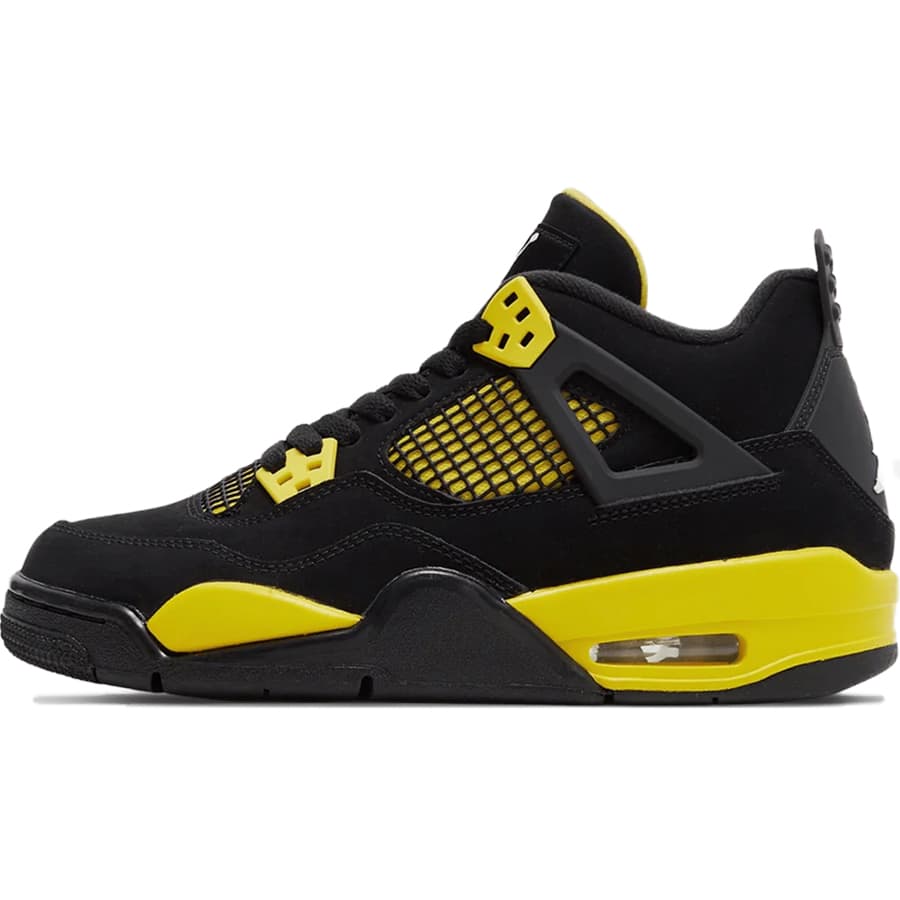 NIKE iCL GS AIR JORDAN 4 RETRO 'THUNDER' 2023 LbYTCYf GA W[_ 4 g 'T_[' 2023 LbY fB[X Xj[J[ BLACK/TOUR YELLOW 408452-017y芮fz