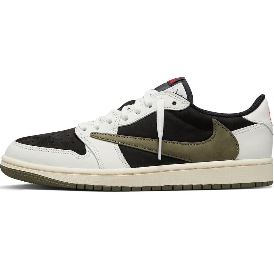 NIKE ナイキ WMNS TRAVIS SCOTT XAIR JORDAN 1 RETRO LOW OG 039 OLIVE 039 ウィメンズサイズモデル トラヴィス スコット × ナイキ エアジョーダン1 ロー OG オリーブ レディース メンズ スニーカー SAIL/UNIVERSITY RED/BLACK/MEDIUM OLIVE DZ4137-106【限定完売モデル】