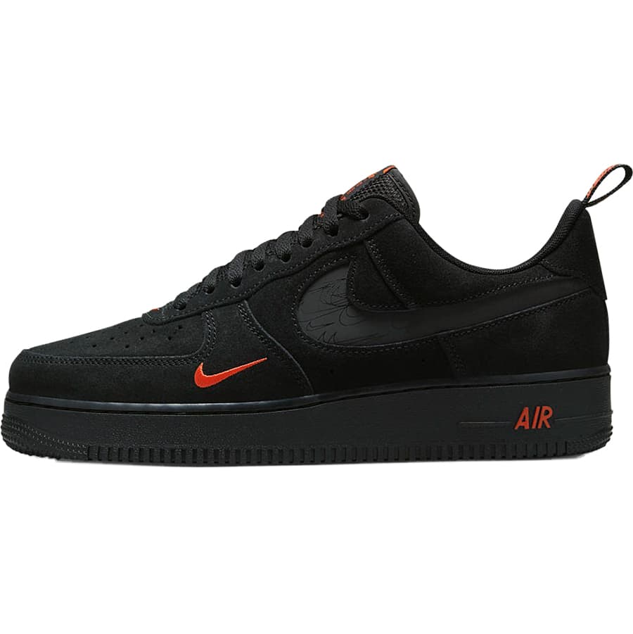 NIKE ナイキ AIR FORCE 1 '07 LV8 'REFLECTIVE SWOOSH - BLACK CRIMSON' エア フォース 1 '07 LV8 'リフレクティブ スウッシュ ブラック クリムゾン' メンズ レディース スニーカー BLACK/BLACK/LIGHT CRIMSON DZ4514-001