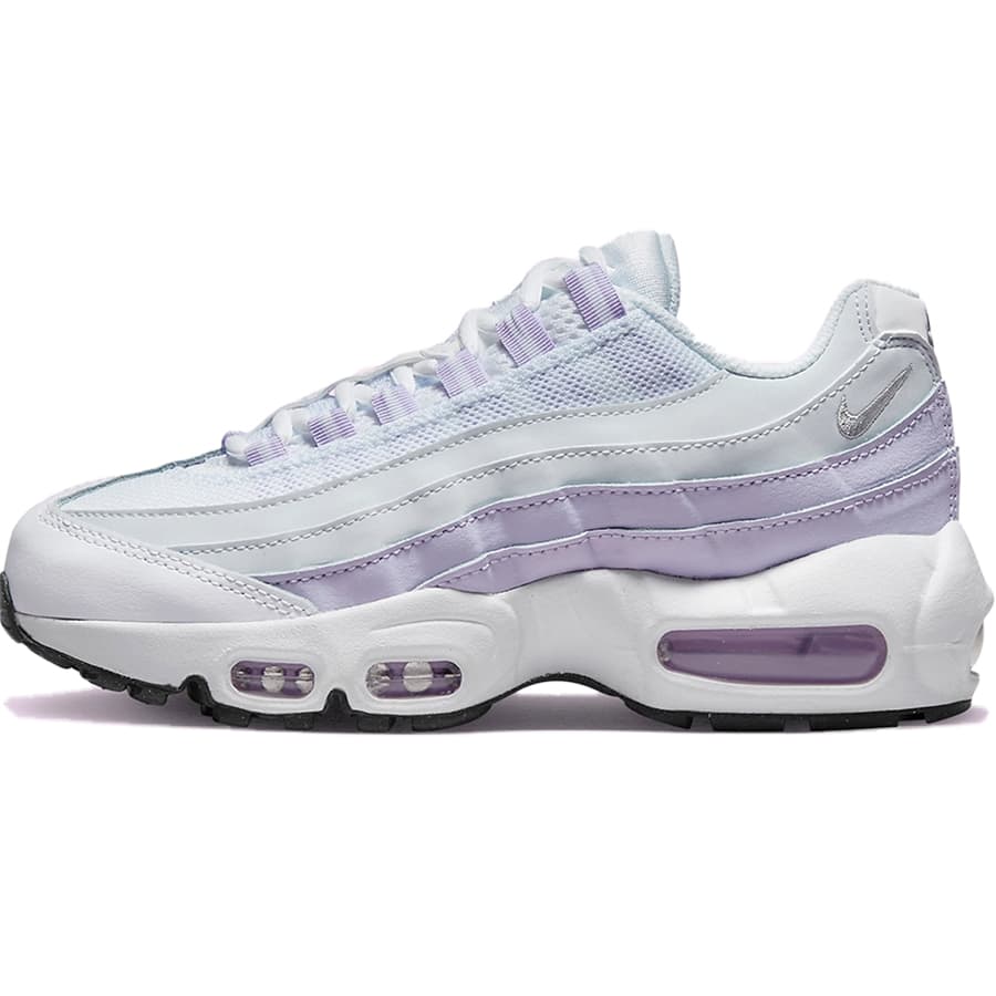 NIKE ナイキ GS AIR MAX 95 RECRAFT 'WHITE VIOLET FROST' キッズサイズモデル エア マックス 95 リクラフト 'ホワイト ヴァイオレット フロスト' キッズ レディース スニーカー WHITE/PURE PLATINUM/VIOLET FROST/METALLIC SILVER CJ3906-108【海外展開 日本未入荷】