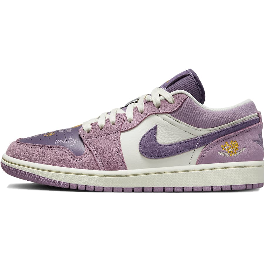 NIKE ナイキ WMNS AIR JORDAN 1 LOW 'INTERNATIONAL WOMEN'S DAY' ウィメンズサイズ モデル エア ジョーダン 1 ロー 'インターナショナル ウーマンズ デー' レディース メンズ スニーカー AMETHYST WAVE/CANYON PURPLE/OLIVE AURA DR8057-500【海外展開 日本未入荷】