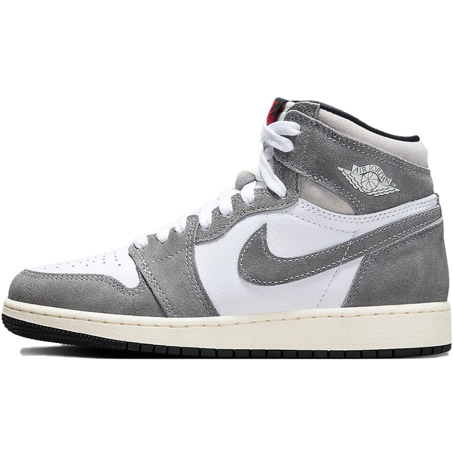 NIKE ナイキ GS AIR JORDAN 1 RETRO HIGH OG WASHED BLACK キッズサイズモデル エアジョーダン1 レトロ ハイ OG ウォッシュド ブラック キッズ レディース スニーカー BLACK/FIRE RED/LIGHT SM…