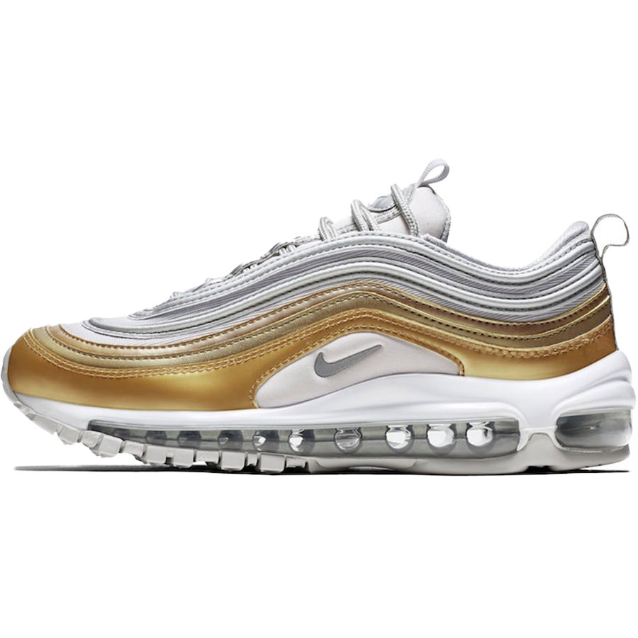 NIKE ナイキ Wmns Air Max 97 'Metallic Gold' ウイメンズモデル エア マックス 97 "メタリックゴールド" レディース メンズ スニーカー VAST GREY/METALLIC SILVER/METALLIC GOLD ヴァストグレー/メタリックシルバー/メタリックゴールド AQ4137-001