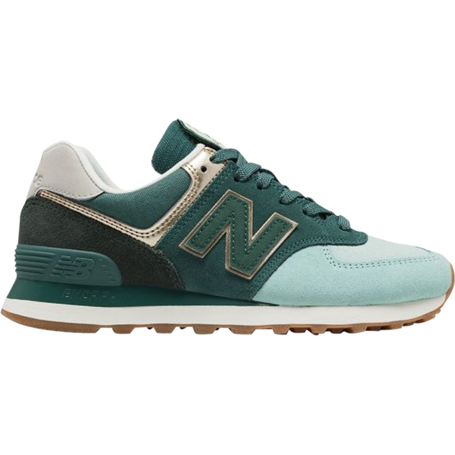 NEW BALANCE ニューバランス 574 "METALLIC PATCH" WMNS ウイメンズモデル "メタリック パッチ" レディース メンズ スニーカー WHITE AGAVE/LIGHT GOLD ホワイトアガベ/ライトゴールド WL574MLC