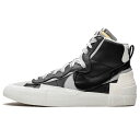 NIKE ナイキ SACAI X BLAZER MID 039 BLACK GREY 039 サカイ×ブレザー ミッド ブラック グレー メンズ レディース スニーカー BLACK/WHITE-WOLF GREY-BLACK ブラック/ホワイト-ウルフグレイ-ブラック BV0072-002【限定完売モデル】