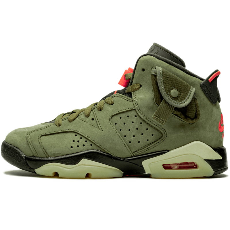 NIKE ナイキ TRAVIS SCOTT X AIR JORDAN 6 RETRO GS 039 OLIVE 039 トラビス スコット × エア ジョーダン 6 レトロ キッズモデル オリーブ キッズ レディース スニーカー MEDIUM OLIVE/BLACK-SAIL-UNIVERSITY RED CN1085-200【限定完売モデル】