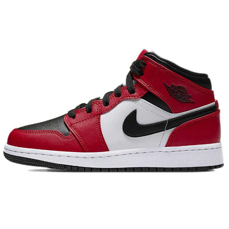 NIKE ナイキ AIR JORDAN 1 MID GS 'CHICAGO BLACK TOE' エア ジョーダン ワン ミッド キッズサイズモデル "シカゴ ブラック トゥ" キッズ レディース スニーカー BLACK/GYM RED-WHITE ブラック/ジムレッド-ホワイト 554725-069【限定モデル】