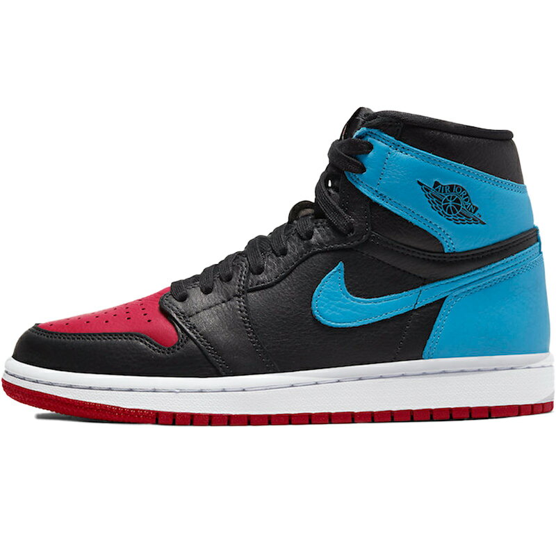 NIKE ナイキ WMNS AIR JORDAN 1 HIGH OG 'UNC TO CHICAGO' ウイメンズモデル エア ジョーダン ワン ハイ オージー レディース メンズ スニーカー BLACK/DARK POWDER BLUE-GYM RED ブラック/ダークパウダーブルー-ジムレッド CD0461-046