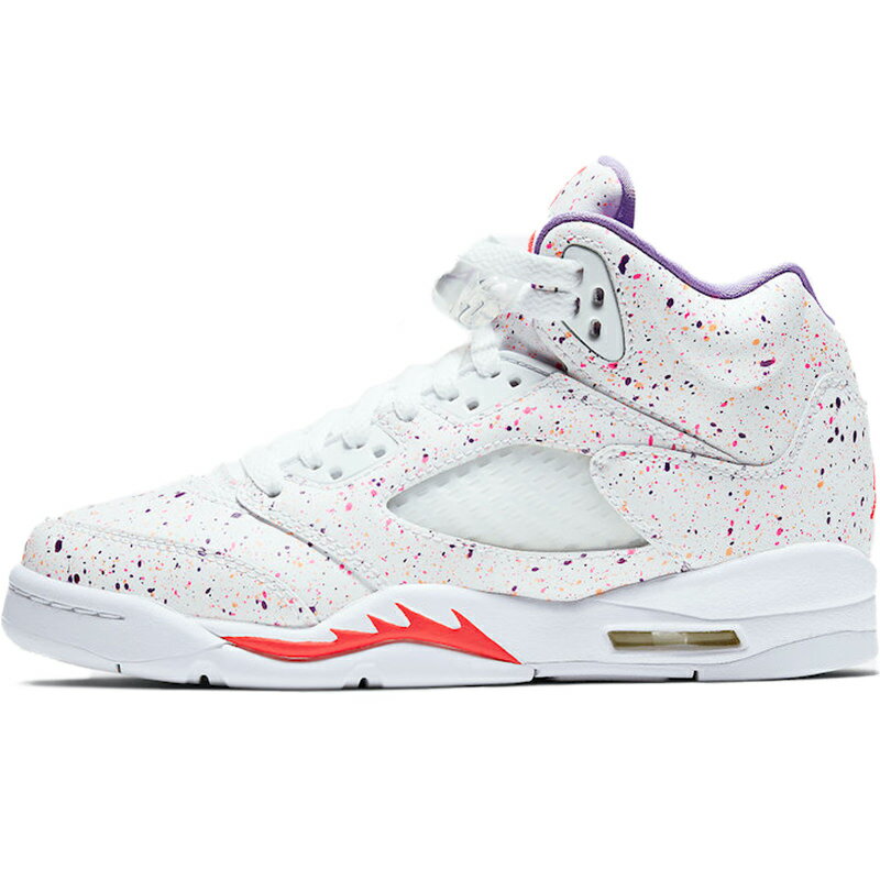 NIKE ナイキ AIR JORDAN 5 RETRO GG 'EASTER' エア ジョーダン 5 レトロ キッズサイズモデル "イースター" キッズ レディース スニーカー WHITE/LASER CRIMSON-VOLTAGE PURPLE ホワイト/レーザークリムゾン-ボルテージパープル CT1605-100【海外展開 日本未入荷】