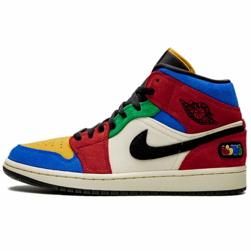 NIKE ナイキ BLUE THE GREAT X AIR JORDAN 1 MID 'FEARLESS' ブルー ザ グレート×エア ジョーダン ワン ミッド "フィアレス" メンズ スニーカー MUSLIN/VARSITY RED-ROYAL-TAXI-BLACK CU2805-100