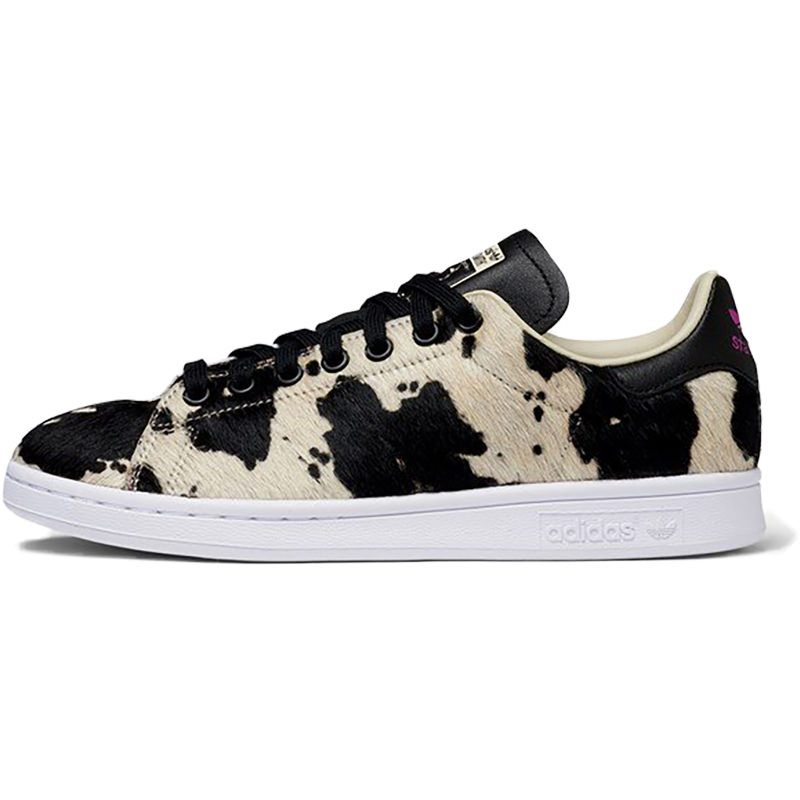 ADIDAS ORIGINALS アディダス オリジナルス WMNS STAN SMITH 039 FUZZY COW PRINT 039 ウイメンズモデル スタン スミス ファジー カウ プリント レディース メンズ スニーカー CORE BLACK/CLEAR BROWN/VIVID PINK コアブラック/クリアブラウン FV3087【限定モデル】