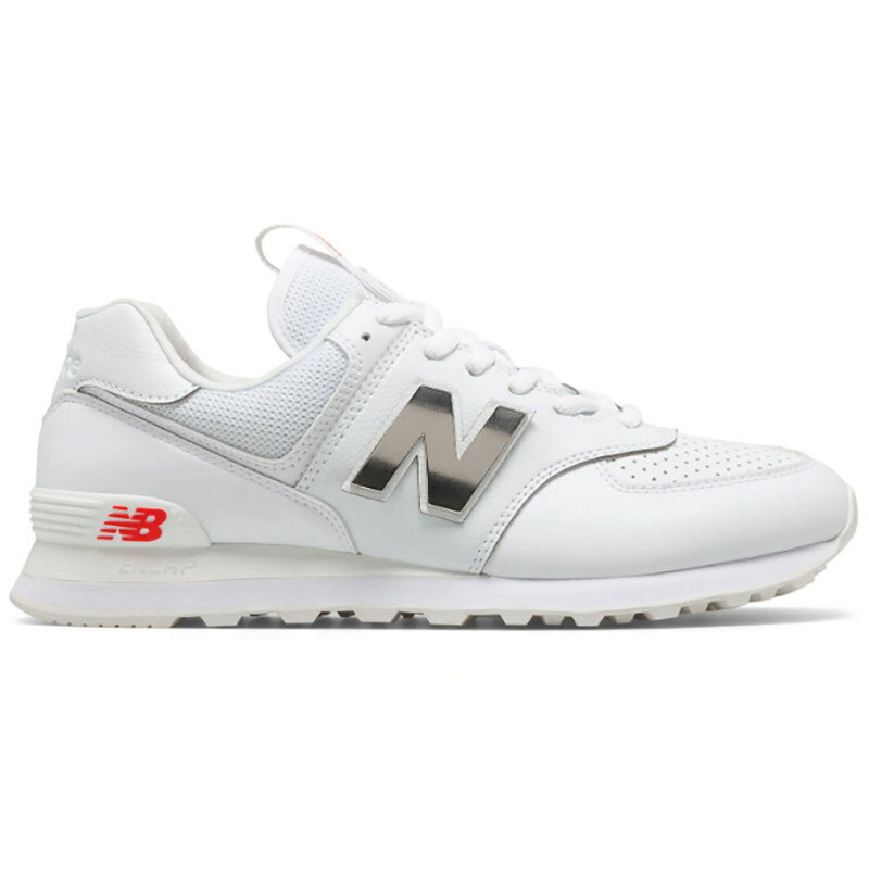 ニューバランス レザースニーカー メンズ NEW BALANCE ニューバランス 574 LEATHER レザー メンズ レディース スニーカー WHITE WITH NEO FLAME ホワイト/ネオフレーム ML574SOX【海外展開 日本未入荷】