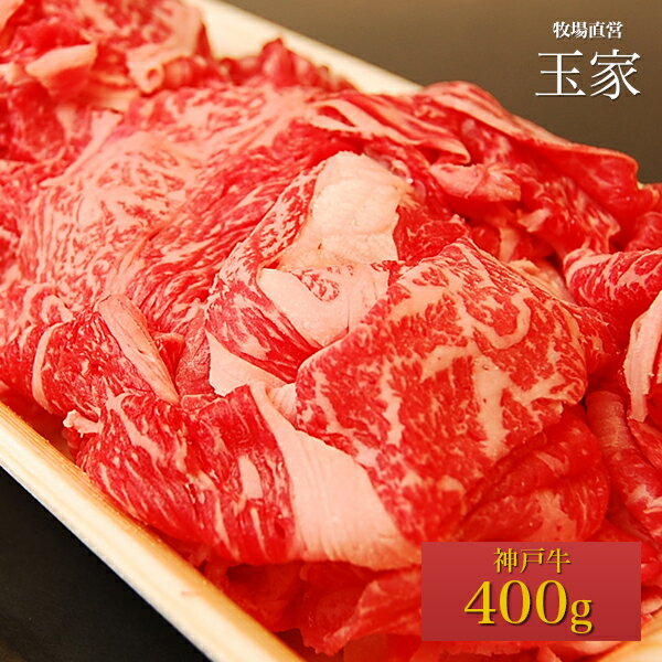 神戸牛　特選　切り落とし 家庭用 400g（冷蔵）国産　牛肉　肉　贈答　お返し お取り寄せグルメ 巣ごもり 自粛 復興応援