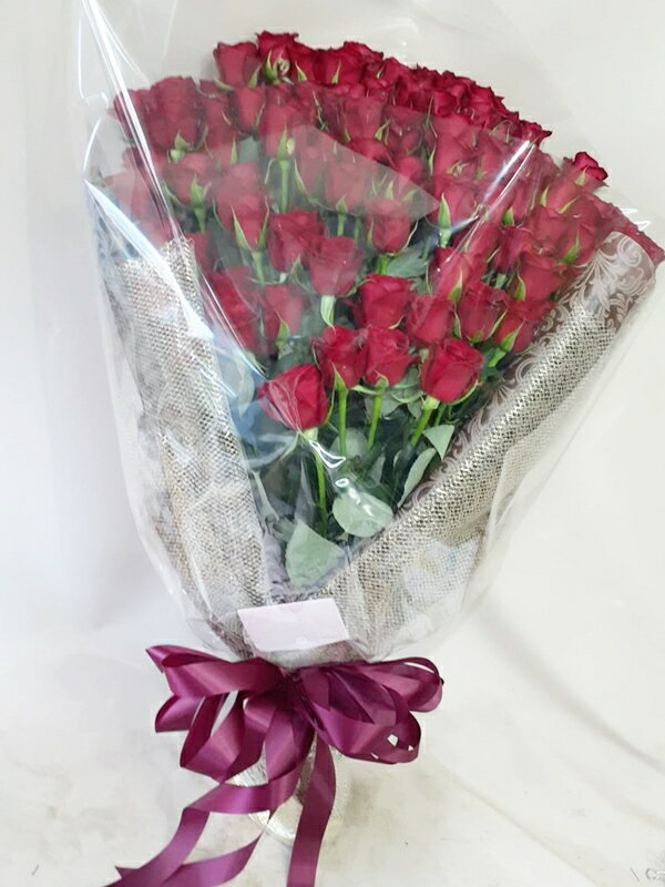 全国配送可能！　花束　～RED ROSE selection～　赤バラ50本※色変えられます　お誕生日・送別会などお祝い事に贈れます　rht-0043