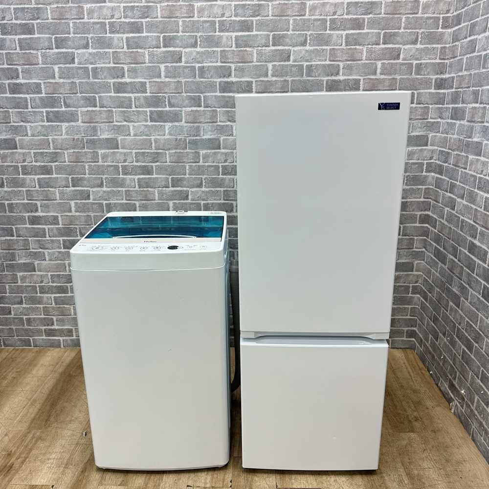 セット内容冷蔵庫 2ドア　156L　冷蔵庫2019年式メーカー：ヤマダセレクト型番：YRZ-F15G1480(幅)×595(奥行)×1266(高さ)洗濯機4.5kg 全自動洗濯機2018年式メーカー：ハイアール型番：JW-C45AO4526...