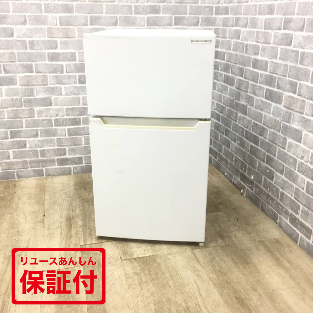 ヤマダセレクト 冷蔵庫 2ドア 87L 右開き YRZ-C09H1 2020年製 小型 【中古】のサムネイル