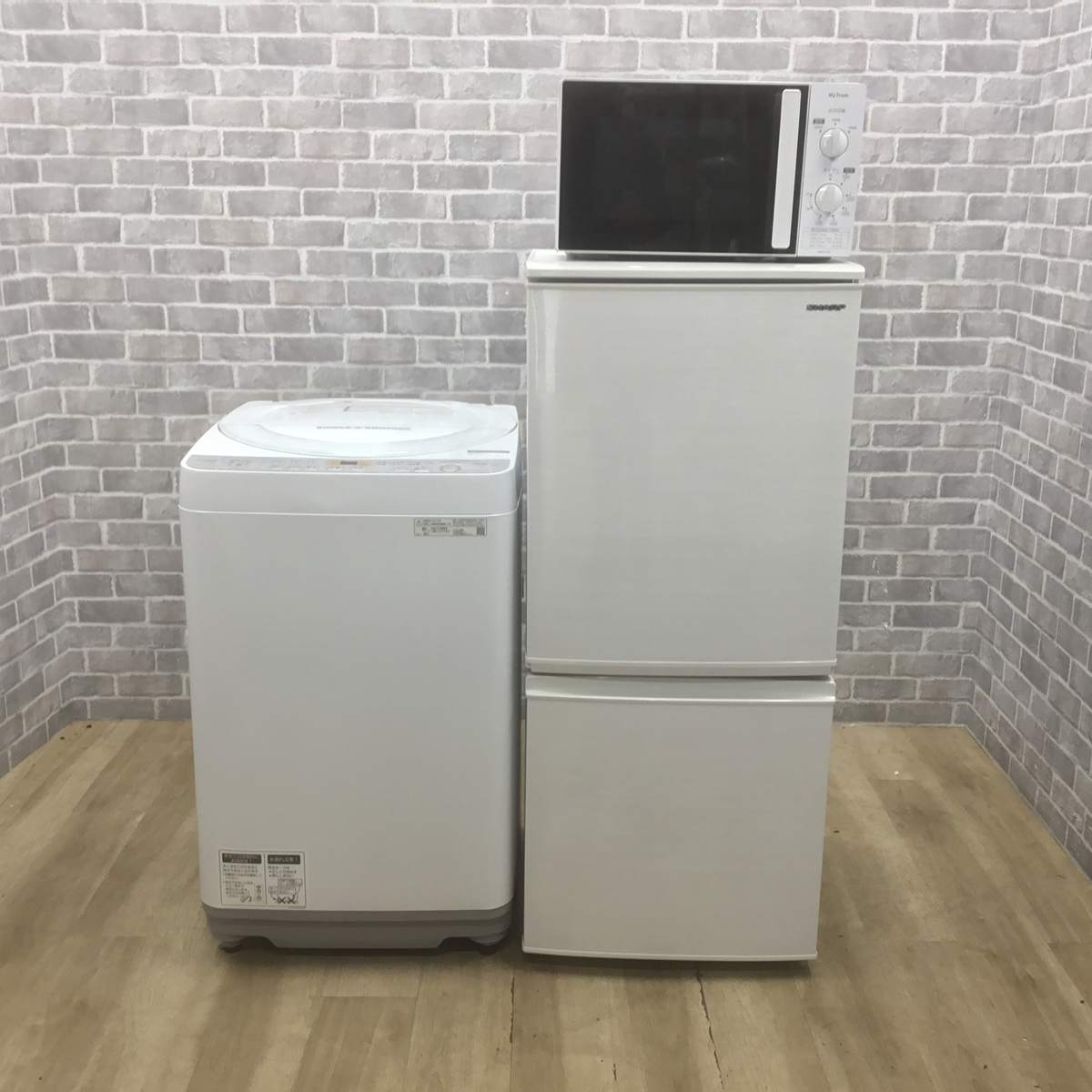 家電セット 3点セット シャープ 冷蔵庫 137L シャープ 洗濯機 6.0kg 東芝 電子レンジ 【中古】