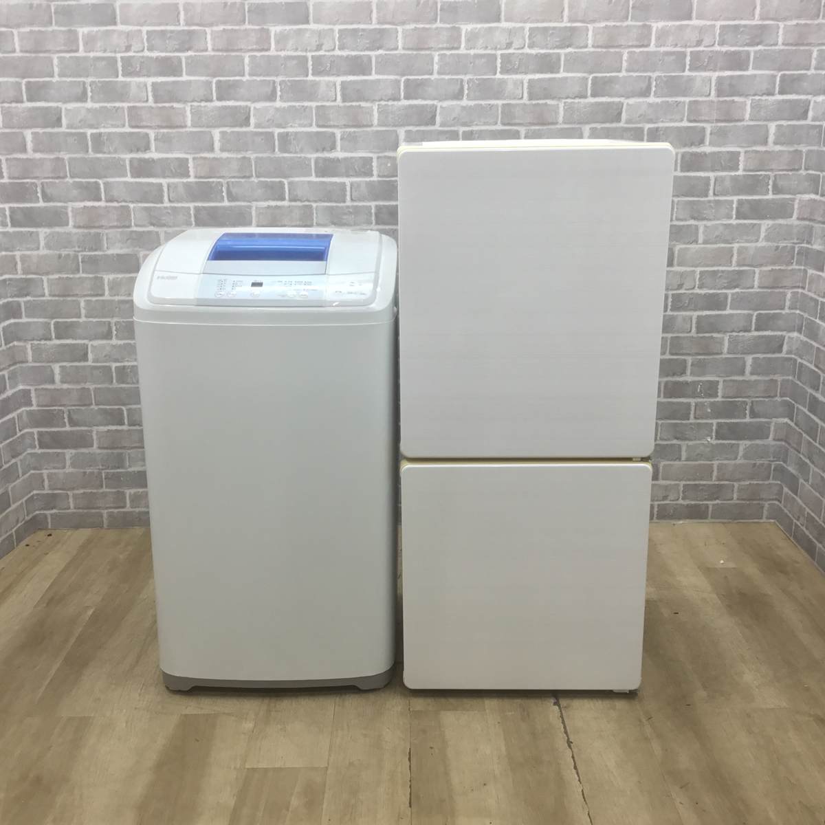 家電セット 2点セット ユーイング 冷蔵庫 110L ハイアール 洗濯機 5.0kg 【中古】