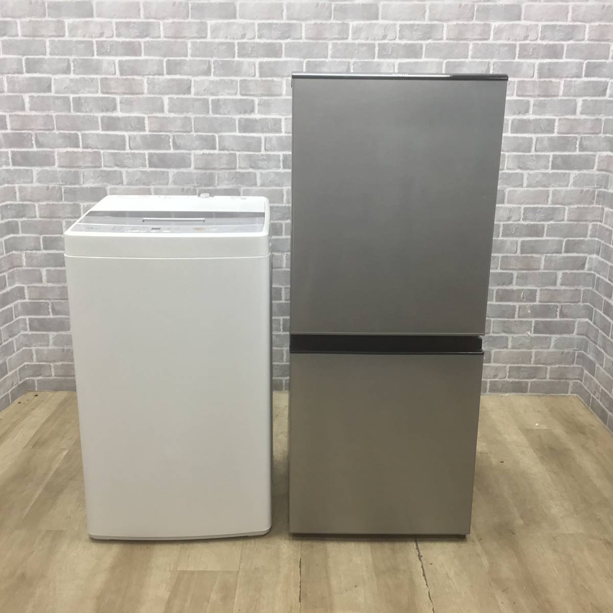 家電セット 2点セット アクア 冷蔵庫 126L アクア 洗濯機 4.5kg 【中古】