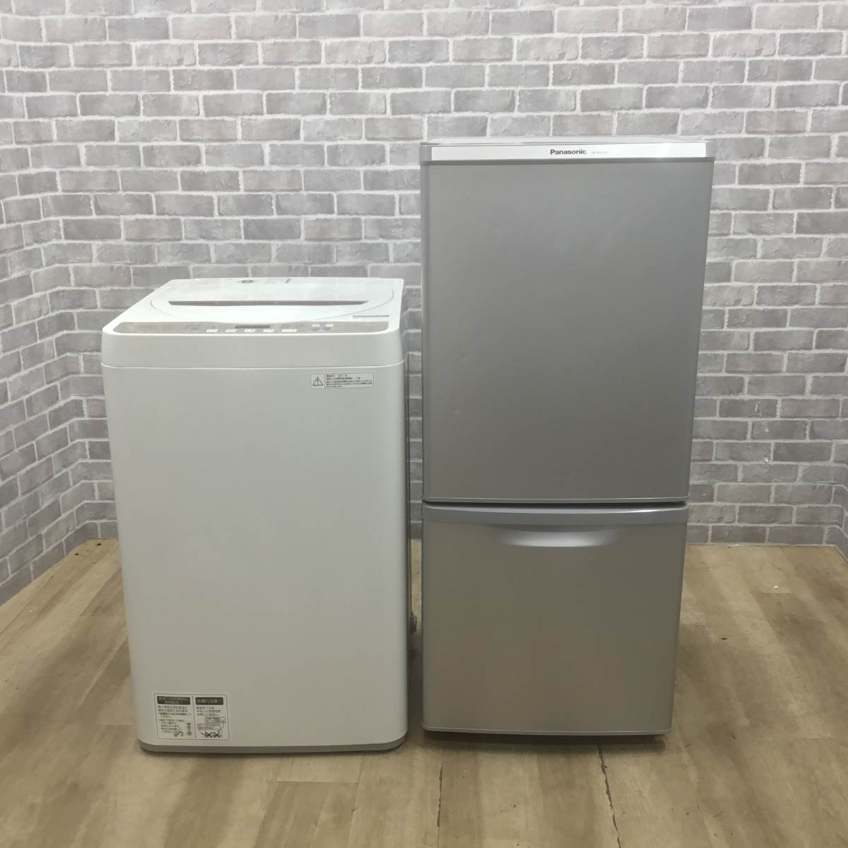 家電セット 2点セット パナソニック 冷蔵庫 138L シャープ 洗濯機 4.5kg 【中古】