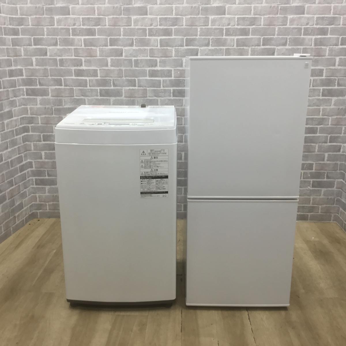 家電セット 2点セット ニトリ 冷蔵庫 106L 東芝 洗濯機 4.5kg 【中古】