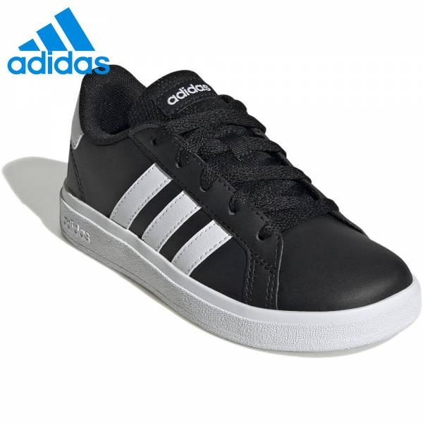 アディダス グランドコート 2.0K ジュニアシューズ ブラック/ホワイト GW6503