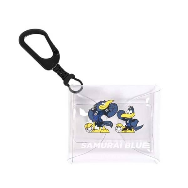 JFA サッカー日本代表 カラビナ付き クリア 小物ケース (マスコット) JO374