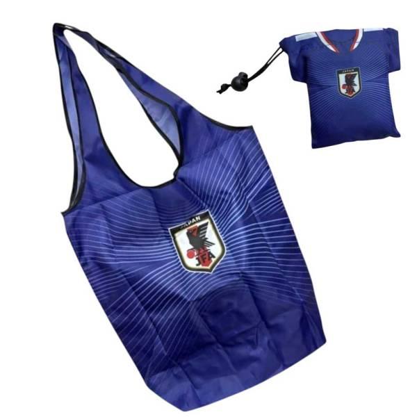 JFA サッカー日本代表 ユニフォーム型 ポケッタブル トートバッグ JO709( サッカー 日本代表 エコバッグ サムライブルー ファングッズ 応援 JFA 公式 ライセンス グッズ )