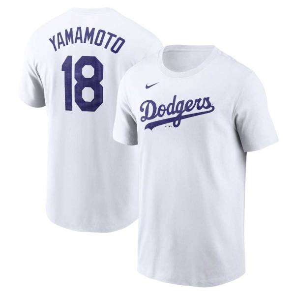 Nike Dodgers ユニフォーム S ホワイト YAMAMOTO 18 山本由伸 ユニフォーム YOUTH ロサンゼルス ドジャース ナイキ NIKE