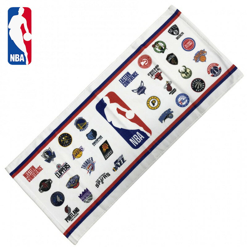 NBA フェイスタオル ALL ホワイト NBA34229( バスケットボール バスケ グッズ タオル スポーツタオル エヌビーエー 白 )