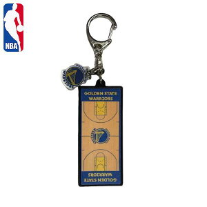 NBA ゴールデンステート・ウォリアーズ コート柄ラバーキーホルダー(チャーム付) NBA35541( バスケ バスケット NBAグッズ バスケグッズ ファングッズ )