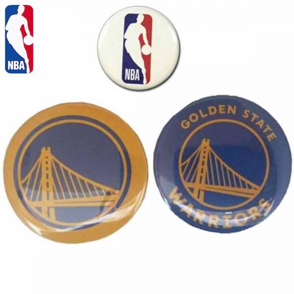 NBA ゴールデンステート・ウォリアーズ 缶バッジ 3個セット NBA35858( バスケットボール NBAチーム 商品 グッズ ファングッズ ゴールデンステート ウォリアーズ エヌビーエー 缶バッジ )