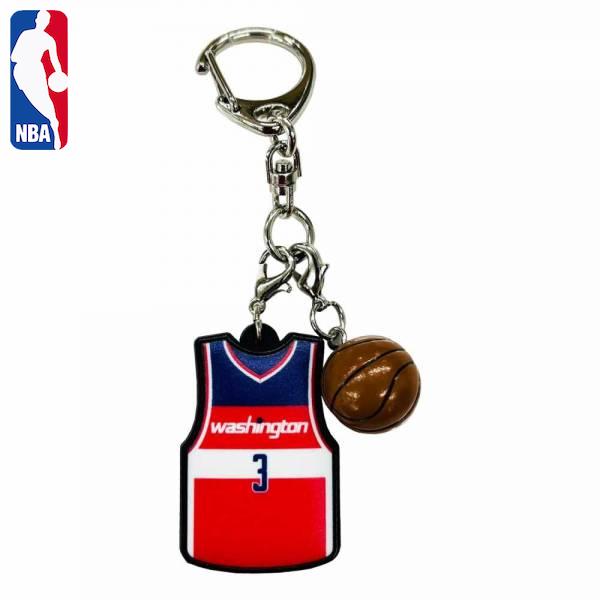 NBA ワシントン・ウィザーズ ユニフォーム型ラバーキーホル