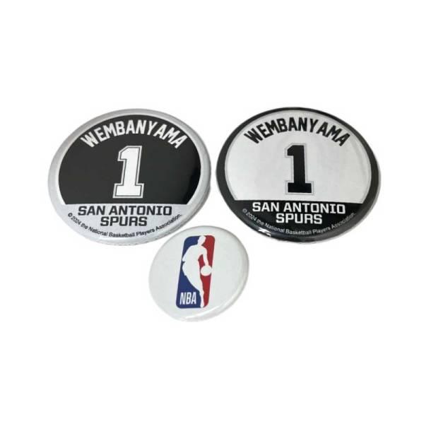 NBA サンアントニオ・スパーズ 缶バッジ 3個セット #1 ビクター・ウェンバンヤマ NBA54267