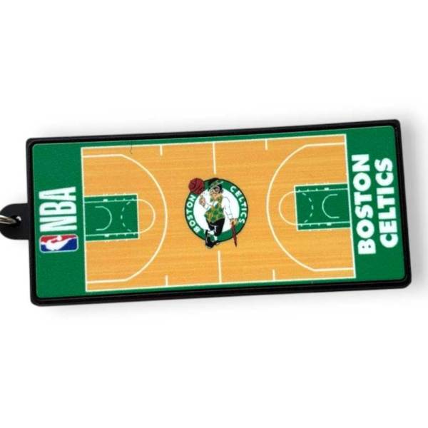 イレブンストア 楽天市場店のNBA ボストン・セルティックス コート柄ラバーキーホルダー(チャーム付) NBA54974( バスケ NBAグッズ ファングッズ キーホルダー )｜アングル3