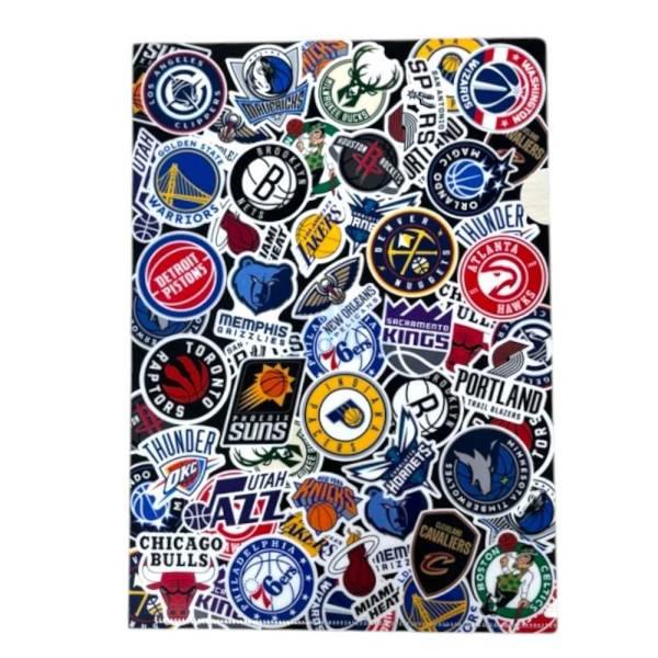 NBA クリアファイル(2枚セット) ALLOVER NBA87923( バスケットボール グッズ 公式 文具 NBA プレゼント )