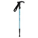 キャプテンスタッグ(CAPTAIN STAG) トレッキングステッキ Tグリップ(3段スライド式) (ブルー) フラワー M9856