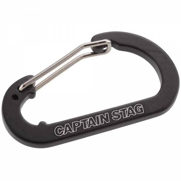 乐天商城 - キャプテンスタッグ(CAPTAIN STAG) アルミアクセサリー フラットDカラビナ M (ブラック) UM1864