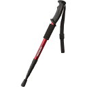 キャプテンスタッグ トレッキングステッキ ベントグリップ レッド UM2317