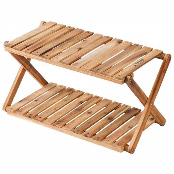 キャプテンスタッグ 木製2段MOVEラック(600) UP2582