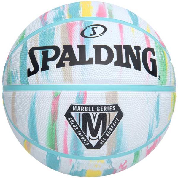 スポルディング バスケットボール マーブル ホワイト パステル 5号球 85074Z