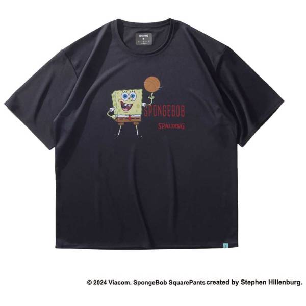 スポルディング Tシャツ スポンジボブスピニング SMT24146S( バスケットボール 半袖 練習着 トレーニングウェア 大人 )