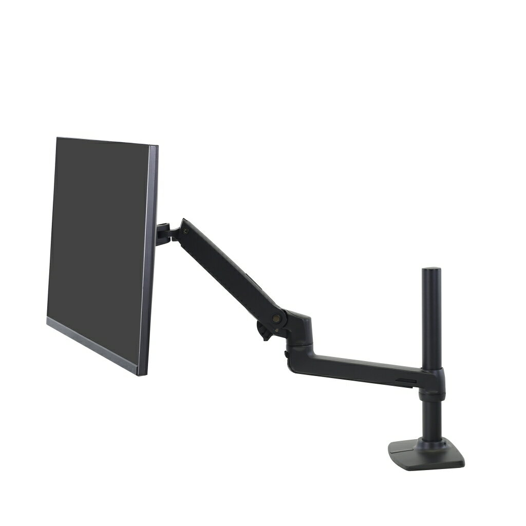 LX Desk Mount LCD Monitor Arm Tall Pole Matte Black