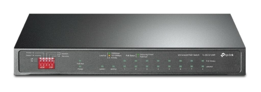 10ポート ギガビットデスクトップスイッチ(PoE+ 8ポート搭載)