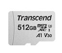 トランセンド 512GB microSD w/adapter UHS-I U3 A1 300S